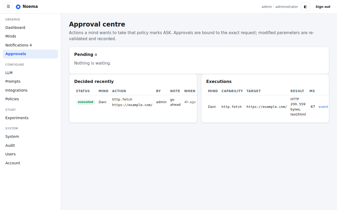 Approvals